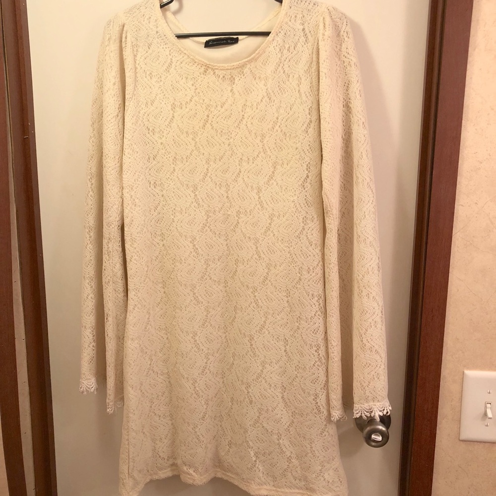 Savannah Rae Bell sleeve lace dress.